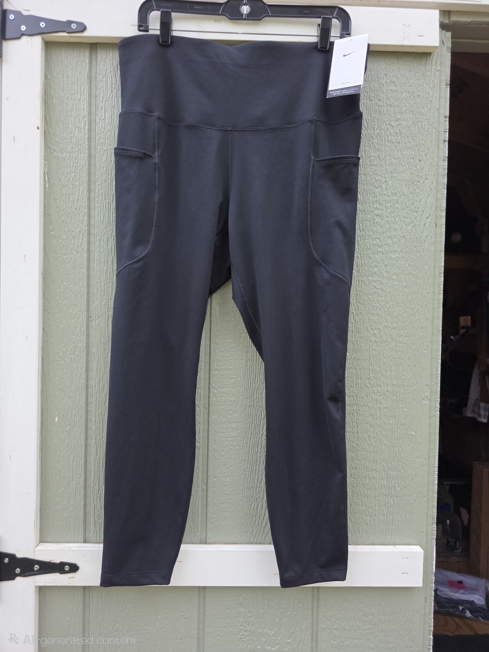 NIKE DRI-FIT, High-Rise Black Active Capri Leggings #YLEG22 - Picture 5 of 12